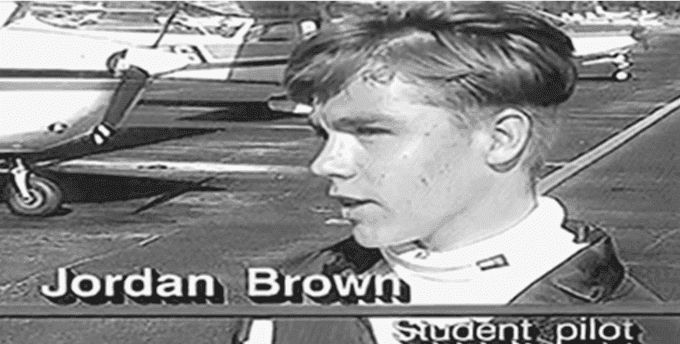 jordan brown as a student pilot